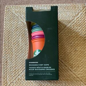 Starbucks Reusable Hot Cups – Set of 6 (16 oz) with Lids – New in Box